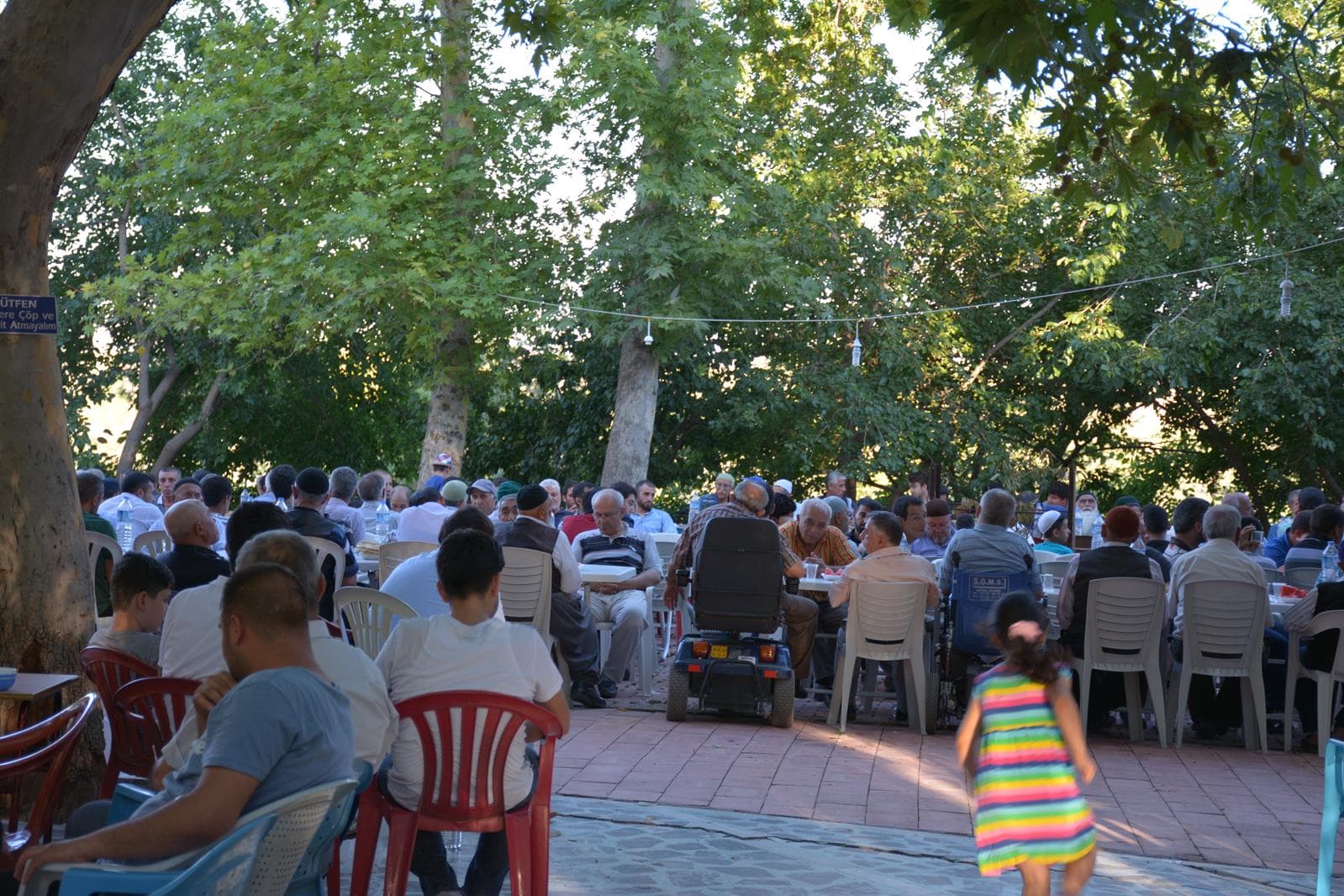 Ağaçlar altında anma programı sohbet alanı
